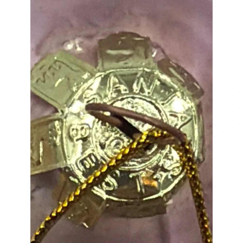 Vintage Santa's Best‎ Lavender Glass Christmas Ornament Silver Glitter Egg 4.5